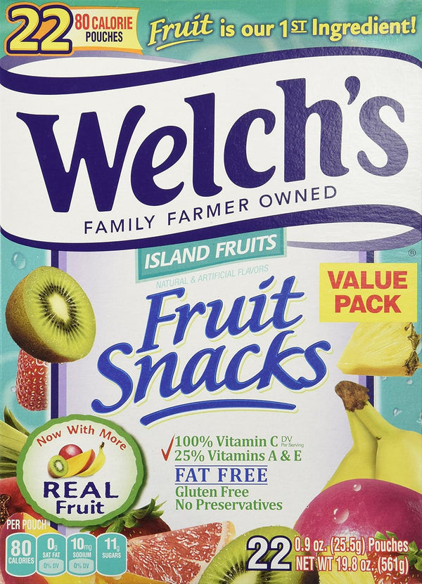 Welch's Island Fruits Pouches - 22 Pouches