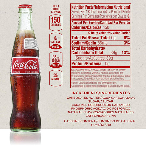 Pack, 12 oz 12 Pack Mexican Coke Fiesta fl Glass Bottles