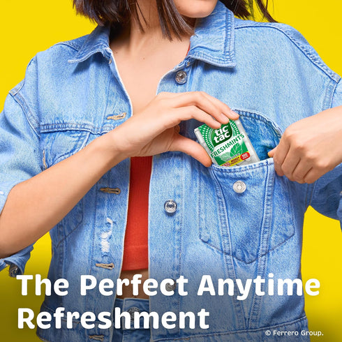 100 12 Pack, 1.7 oz Tic Tac Freshmints, On-the-Go Breath Mints, Pocket-Sized Mints, pieces, Bulk Each