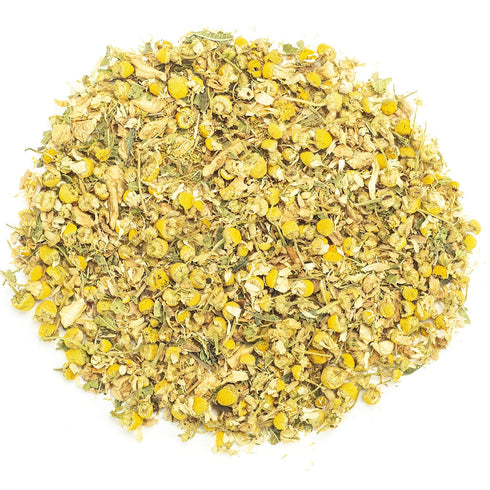 Organic German Chamomile & Ginger Herbal Tea - Loose Leaf Tea, 40 Servings, Calming and Digestive Caffeine Free