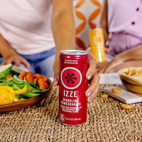 Blend,Sunset Pack,Clementine,Peach,Cherry Added,8.4 Oz,(Pack 48) IZZE Sparkling Juice Beverage Variety
