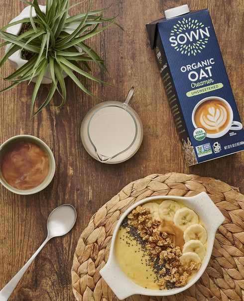 0g 32oz SOWN Organic Oat Creamer Unsweetened - Barista Oat Milk Non Dairy Coffee Creamer - Plant Based, Dairy-Free
