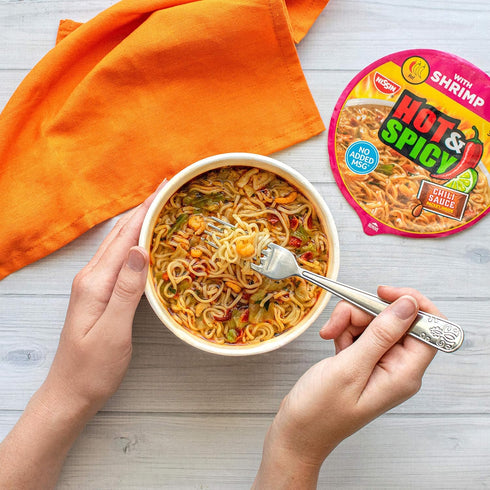 3.27 (Pack 6) Nissin Hot & Spicy Ramen Noodle Soup, Shrimp, Ounce