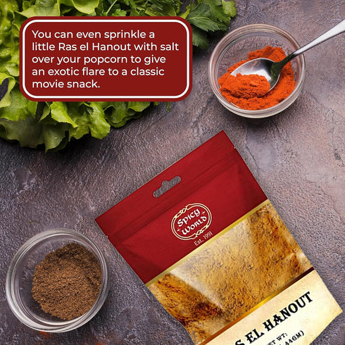 Ras El Hanout Moroccan Seasoning 7 oz – Premium Spice Blend for Authentic Marinades & Rubs by Spicy World