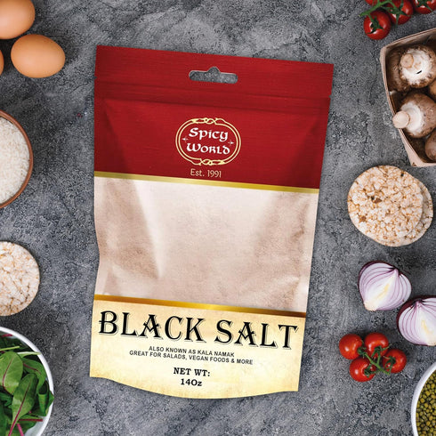Spicy World 14 oz Kala Namak Indian Black Salt - Vegan, Pure, Unrefined, Non-GMO & Natural