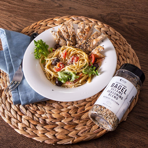 Everything Bagel Seasoning Blend Original XL 10 Ounce Jar, Delicious Blend of Sea Salt, Spices, Dried Garlic & Onion