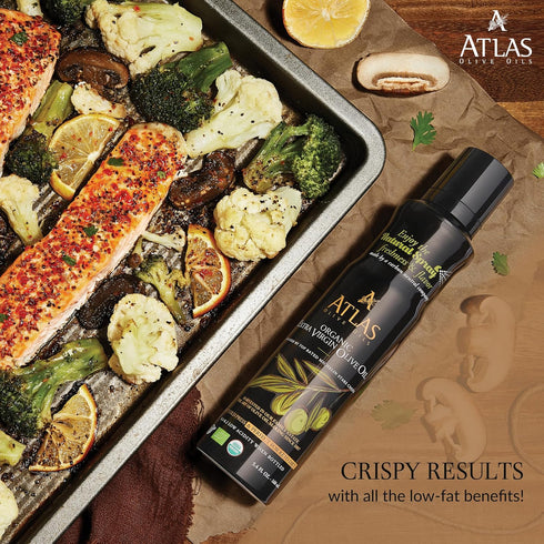 5.4 oz, 2 Pack, Olive Oil Spray by Atlas, Dual Function Olive Oil Cooking Spray and Stream, fl Extra Virgin, Non Stick