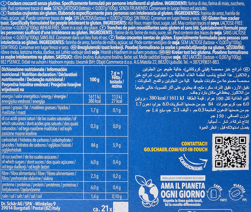 150 Schaer Gluten Free Crispbreads, g