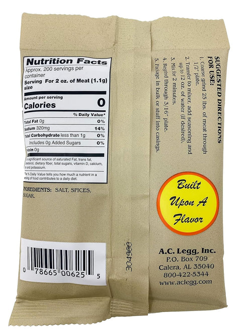 A.C. Legg Old Plantation Seasonings - Pork Sausage Seasoning Blend 6-2 Pack
