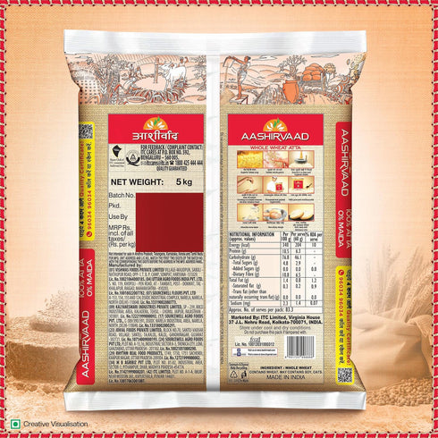Aashirvaad 11lb Whole Wheat Atta