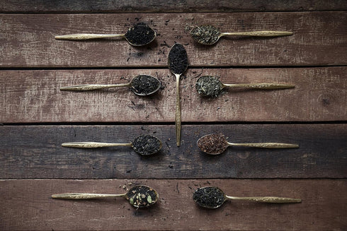 Pack 9 Set Golden Moon Tea Variety - Loose Leaf Tea Sampler - Organic Black, Green, White, and Herbal Teas Gift