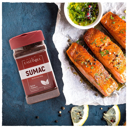 Eastanbul Sumac Spice Powder, 6.4oz Ground Turkish Sumac for Mediterranean & Middle Eastern Dishes
