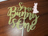 Gold Glitter Some Bunny One Birthday Cake Topper - Bunny 1st Birthday Cake Topper for Easter Party Decorations