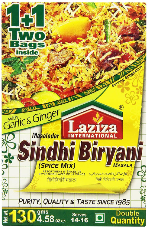 Laziza Sindhi Biryani Masala, 130-Gram Boxes (Pack of 6)