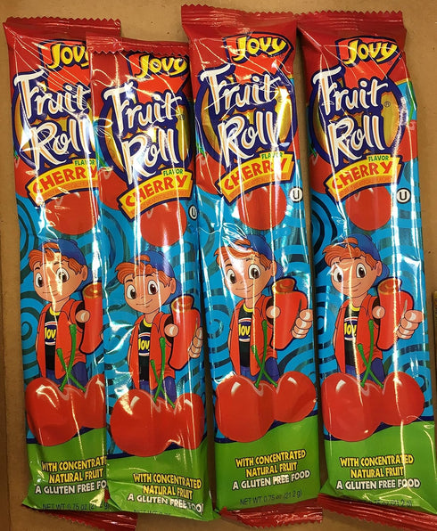 0.75oz Jovy Fruit Roll Snack | Cherry (16 Single Packets Per Order)