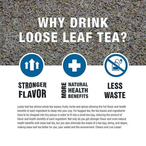 8oz Tiesta Tea - Dried Organic Lavender Flower, Loose Leaf, Premium Non-Caffeinated Blend, Make Hot or Iced, Raw Edible