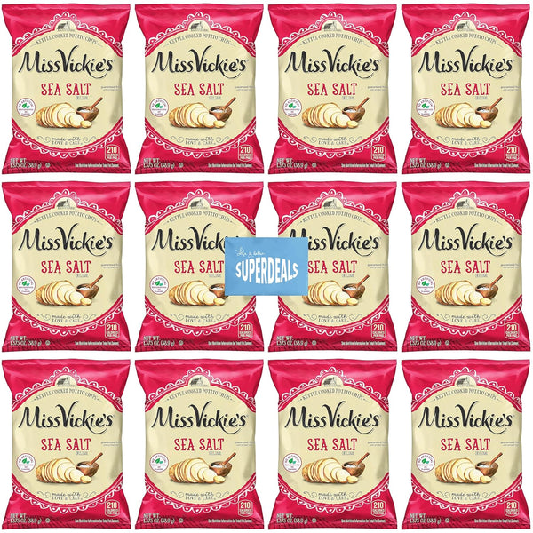 Kettle Cooked Potato Chips by Miss Vickie's Value Pack Bundled by SUPERDEALS
