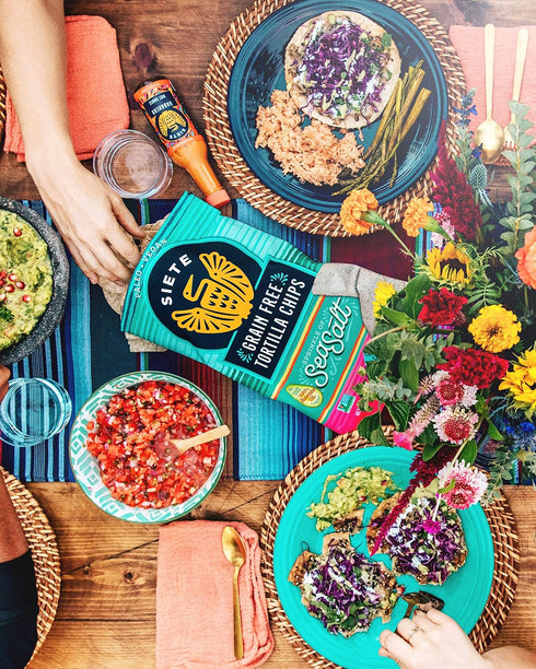 5 (Pack 6) Siete Tortilla Chips | Grain free | Gluten Free Chips | Paleo & Vegan Snacks | Non GMO | Sea Salt, Ounce