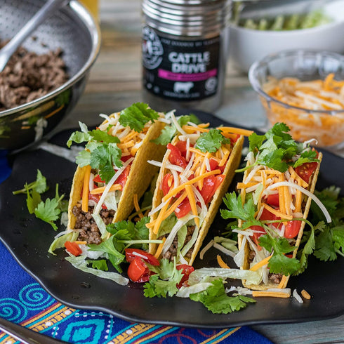 Casa M Spice Co Cattle Drive Beef Seasoning, Original, Stainless Shaker, Very Low Sodium, Gluten Free, Keto-Friendly