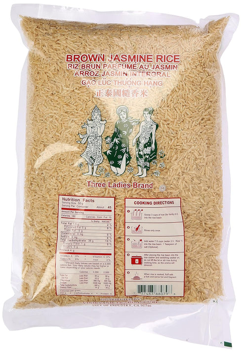 Three Ladies 5 lbs Brown Jasmine Rice