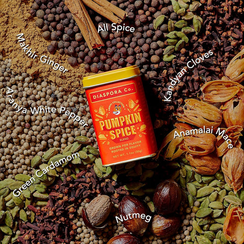 Diaspora Co. Pumpkin Spice, Warming Spice Blend for Baking & Drinks, Made with Fresh Spices - 30g Tin