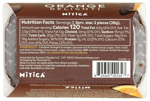 4.94 OZ Mitica Chocolate Candied Oranges