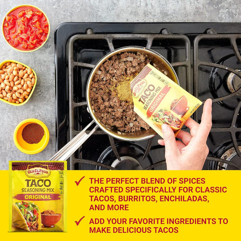 1 oz. (Pack 32) Old El Paso Taco Seasoning Mix, Original Flavor