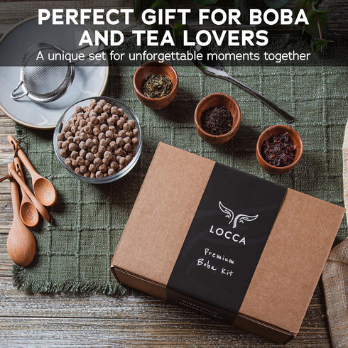 24+ Locca Boba Tea Kit | Bubble Teas | Premium Daily Joy Kit | Premium Matcha, Earl Grey Lavender, Jasmine | Vegan