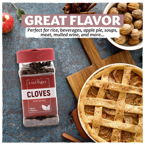 Eastanbul Whole Cloves, Mediterranean Clove for Hair Growth, Natural Dried Cloves Spice, Vegan Clove for Baking