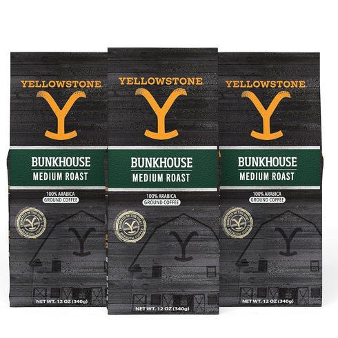 Yellowstone Bunkhouse Medium Roast Coffee,100% Arabica Ground Coffee, 36 oz.