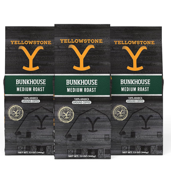 Yellowstone Bunkhouse Medium Roast Coffee,100% Arabica Ground Coffee, 36 oz.