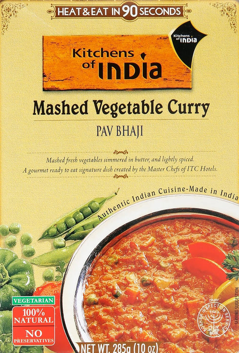 KITCHENS OF INDIA ENTRE RTE PAV BAHJI CURRY MSHD 10OZ