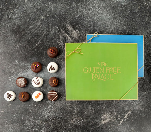 (20 Count) Gluten Free Palace Gift Box Vegan Gluten Free Mother's Day Chocolate Covered Cookies Gourmet Deluxe Cookie