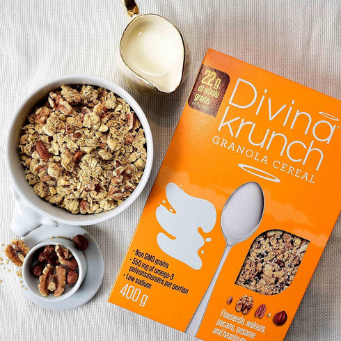 Divina Krunch Granola Pack 3, Cereal, of NON-GMO CEREAL (Omega Nuts & Seeds Granola)