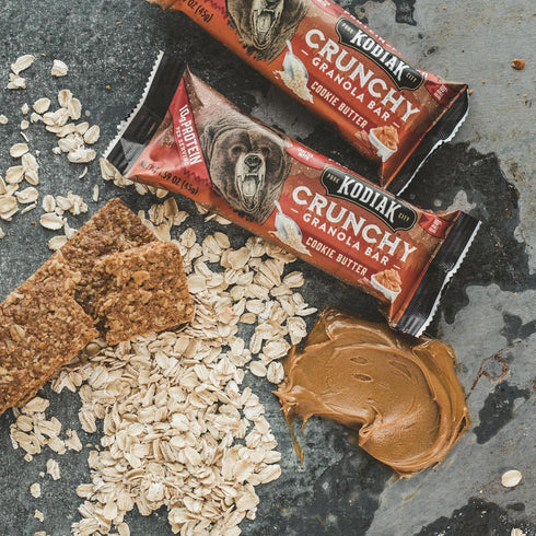 100% 1 6 (12 Kodiak Cakes Crunchy Granola Snack Bars, Cookie Butter, High Protein, Whole Grains, box with pouches bars)