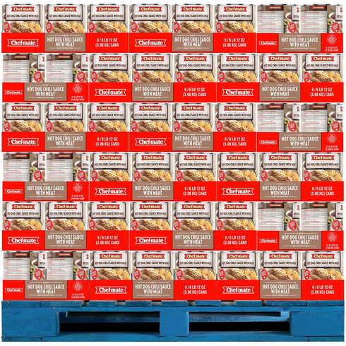 6 lb 12 oz (#10 (Pack 2) Chef-mate Hot Dog Canned Chili Sauce with Meat, Ready to Eat, Can Bulk)