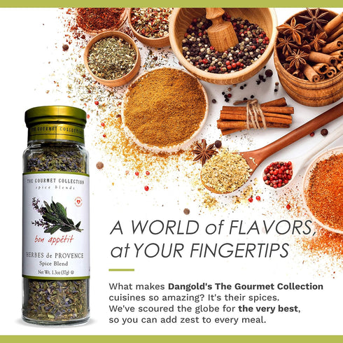 156 The Gourmet Collection Seasoning Blend & Spice Collection: Herbes De Provence Spice Blend with Lavender: Salt-free: