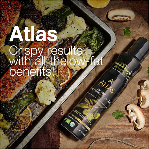 5.4 oz, 3 Pack, Olive Oil Spray by Atlas, Dual Function Olive Oil Cooking Spray and Stream, fl Extra Virgin, Non Stick