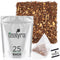Tealyra Rooibos Coconut Vanilla Chai - 25 Bags, Ginger Cinnamon, Caffeine-Free Herbal Loose Leaf Tea Sachets