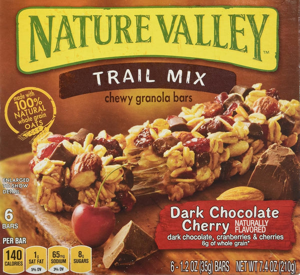 Nature Valley Chewy Trail Mix, Dark Chocolate Cherry Granola Bars 7.4 Oz