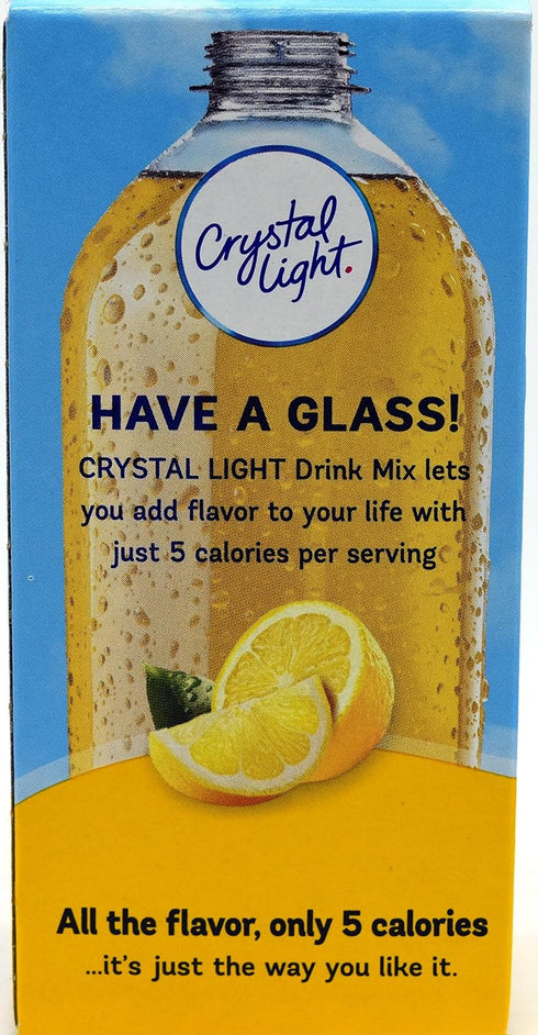 10-Packet (Pack 7) Crystal Light On The Go Natural Lemonade Drink Mix, Box