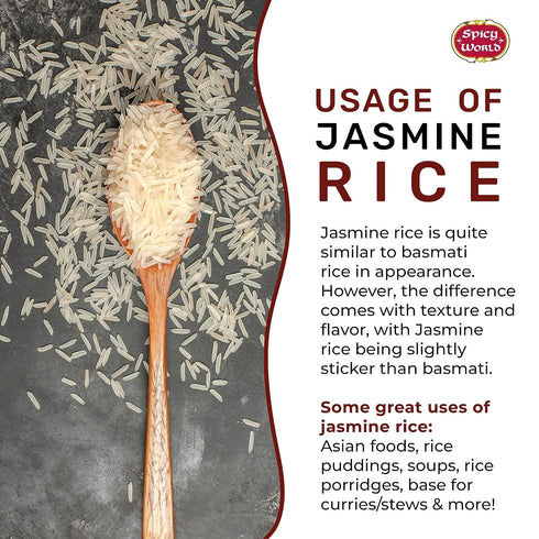 Spicy World 10 Jasmine Rice Pound Bag - Thai Hom Mali Premium Variety ~ By