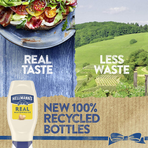 6 count 100% 11.5 oz Hellmann's Real Mayonnaise Real Mayo Squeeze Bottle For a Creamy Sandwich Spread or Condiment