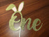 Gold Glitter Some Bunny One Birthday Cake Topper, Bunny 1st Birthday Cake Decorations for Easter