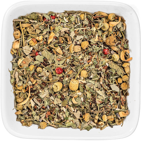 Tealyra Tranquil Dream Herbal Loose Leaf Tea, Chamomile Honeybush Lavender, Caffeine-Free, 220g (8-ounce)