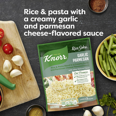 5.2 oz Knorr Rice Sides For a Tasty Rice Side Dish Garlic Parmesan No Artificial Flavors, No Preservatives, No Added