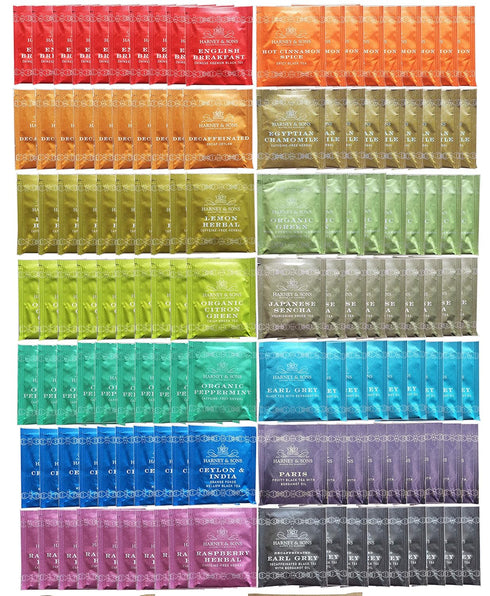 Harney & Sons Assorted Tea Bag Sampler 140 Count Great for Breakrooms,