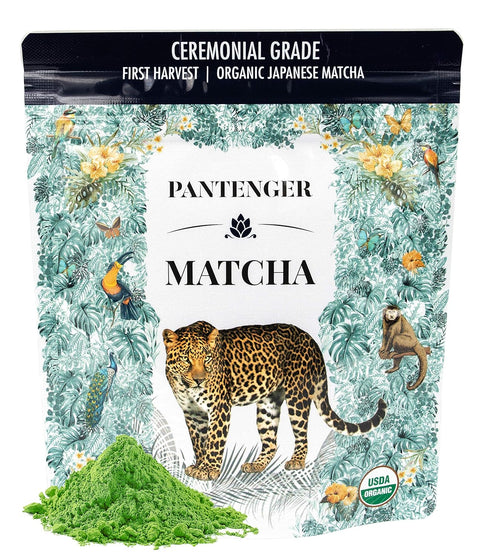 Organic Ceremonial Grade Matcha, Emerald Green, Creamy & Sweet, Japanese First Harvest by Pantenger