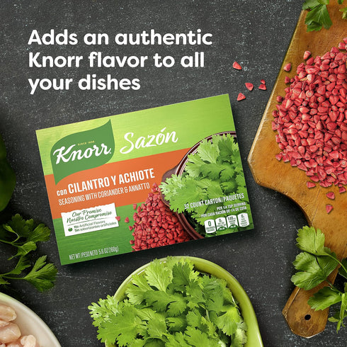 5.6 oz, 32 Count Knorr Sazn Flavorful Seasoning for Sauce, Meat, Poultry, Fish, Seafood, Stews, Rice, Beans, and Other