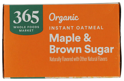 365 8 Pack, 11.3 OZ by Whole Foods Market Organic Maple & Brown Sugar Instant Oatmeal